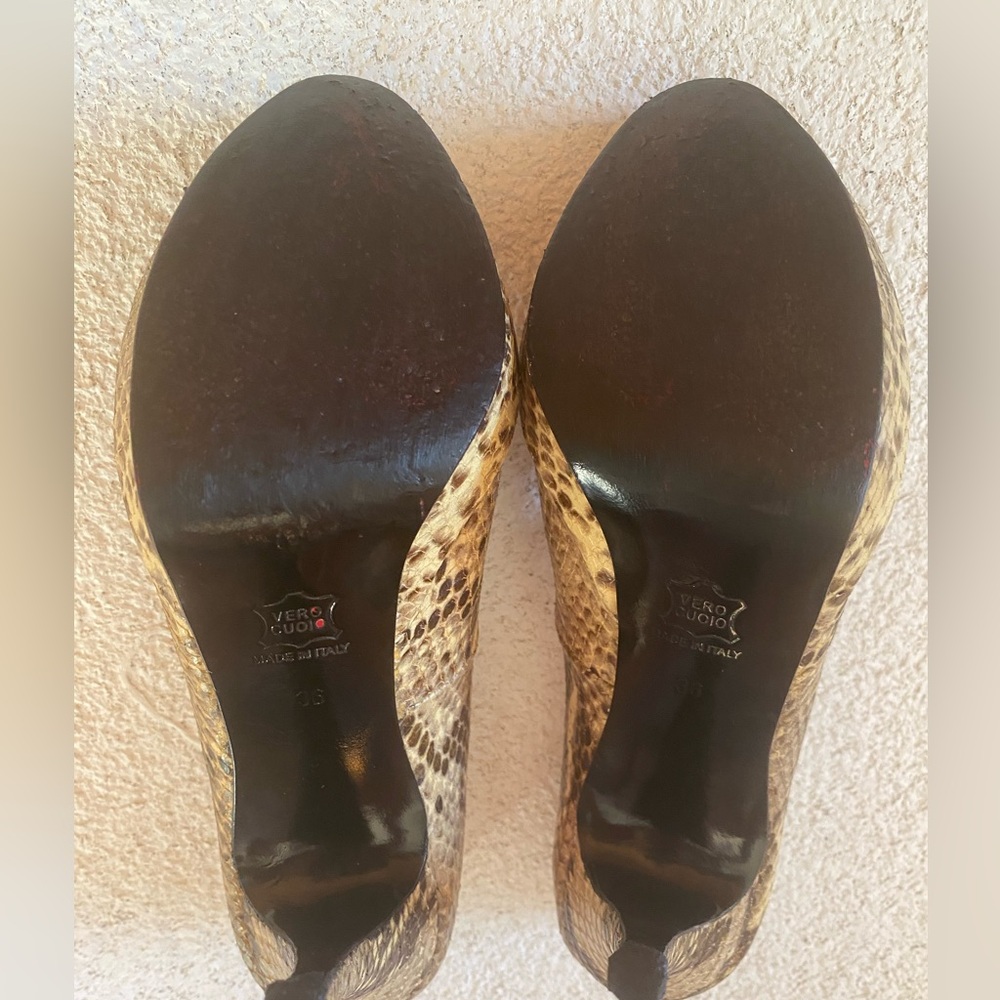 Shoe Box New York Python Open Toe Heels Shoes Mad… - image 8